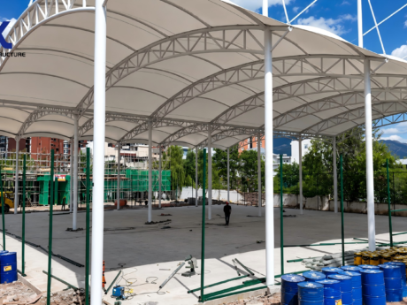 Tensile Membrane Structure Car Parking Canopy