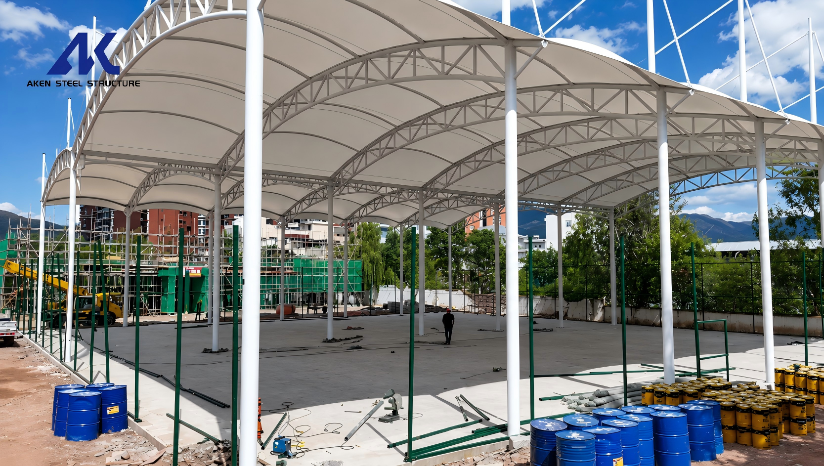 Tensile Membrane Structure Car Parking Canopy Tensile Membrane Structure Car Parking Canopy