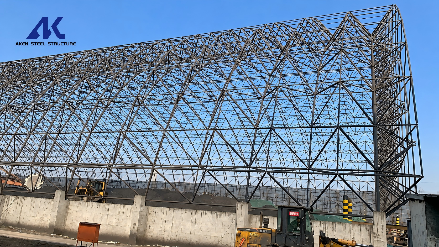 long span Space Frame Steel Structural Coal Storage